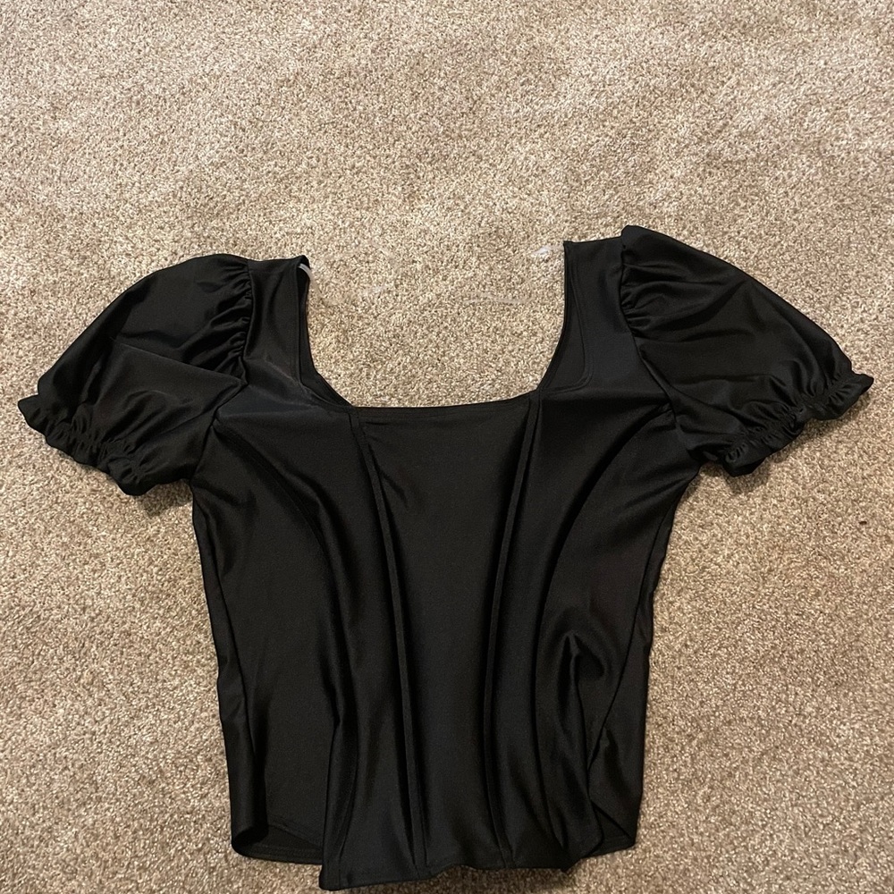 Plus size dress shirt built in boustier